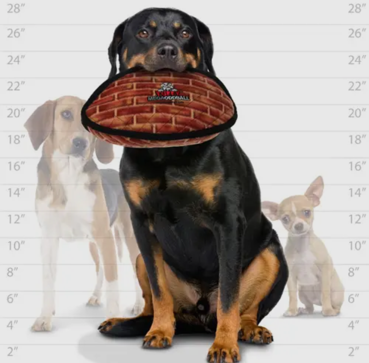 Tuffy Mega Odd Ball Brick, Durable, Tough Dog Toy