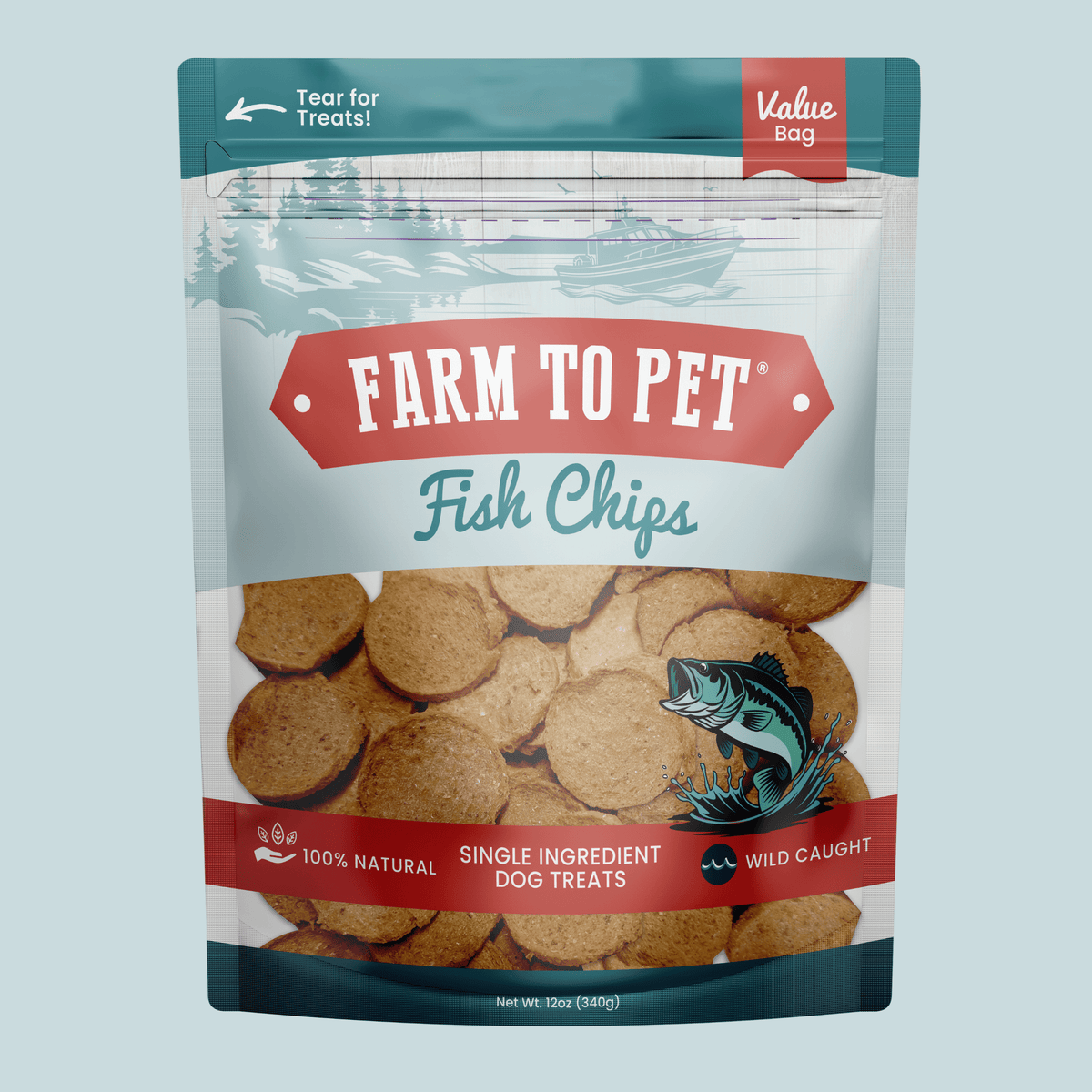Fish Chips for Dogs | Wild-Caught Fish Dog Treats
