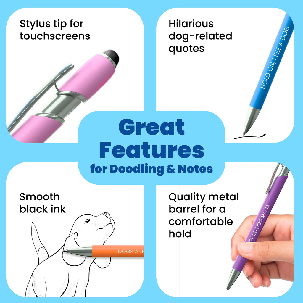 Dog-Themed Stylus Pen Set: 2 pcs. Dog Lover