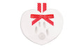 Pawprints Keepsake Hanging Holiday Ornament, Heart Shape