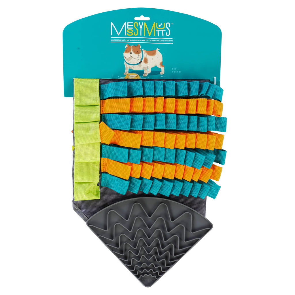 Messy Mutts Square Forage/Snuffle Mat 16" with Suction